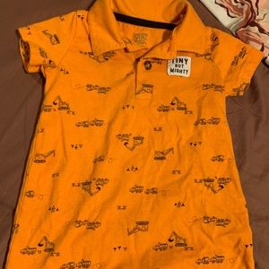 Collared Construction truck onesie!